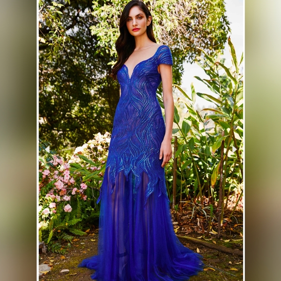 Tadashi Shoji Blue Gown - Picture 3 of 7